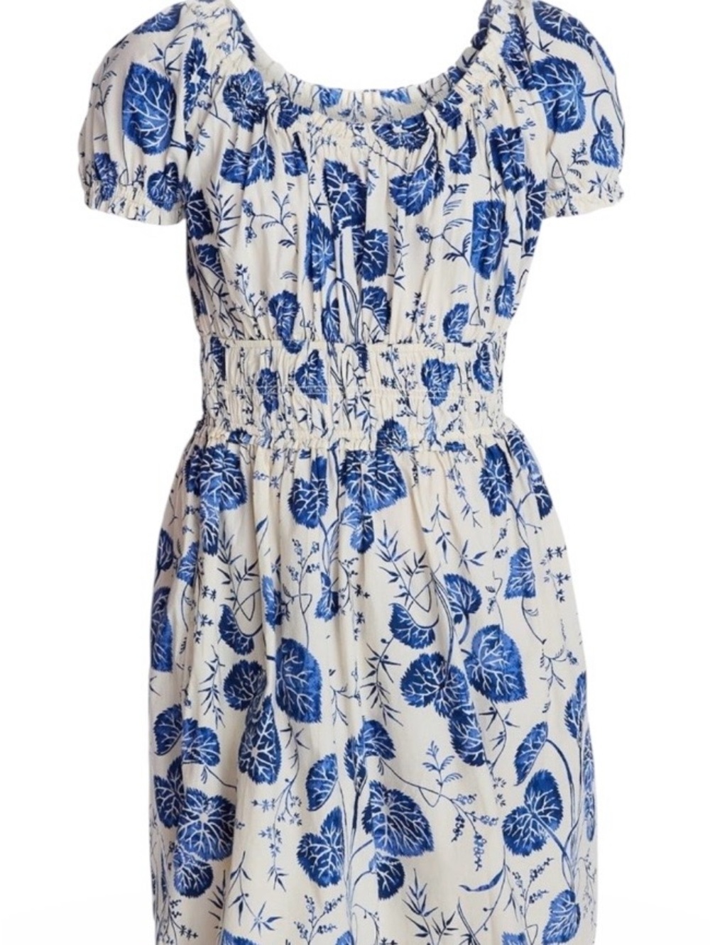 Time and Tru Women's Peasant Mini Dress Puff Sleeve